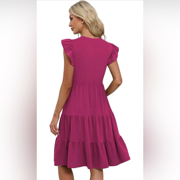NWT Pink Ruffle Sleeve Dress - XL - Picture 3 of 4